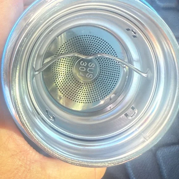 La Mer Blue Thermos Bottle Blue Luxury Gift Tea Coffee Silver Insert - Picture 5 of 6